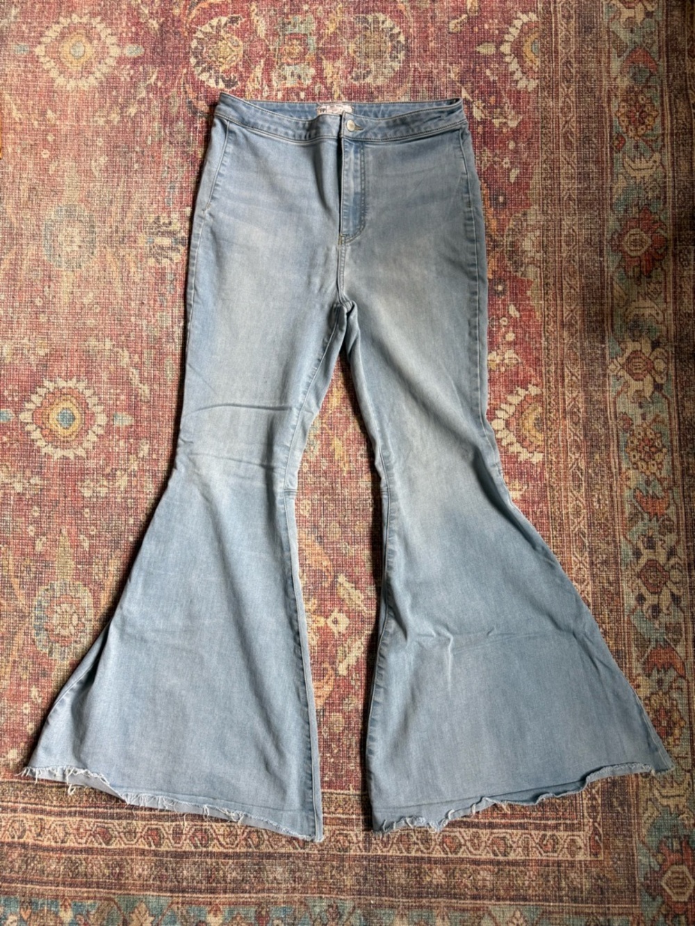Free People 31 Long super flare Light Blue Women's Jeans High rise